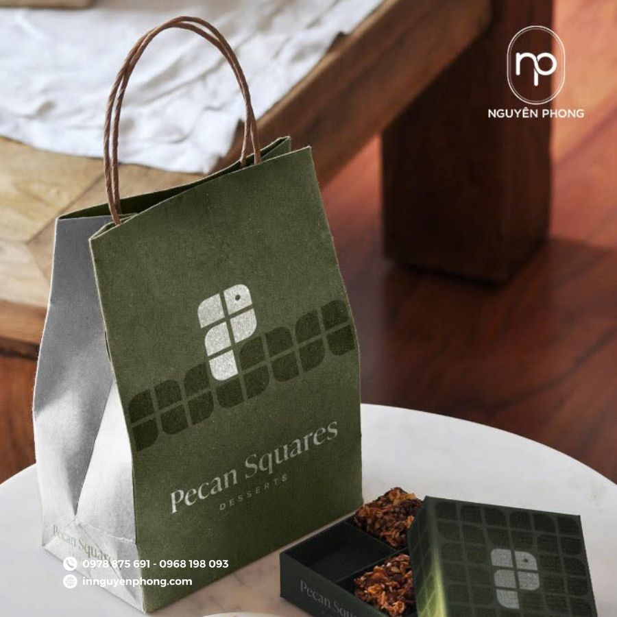 In túi giấy đựng bánh